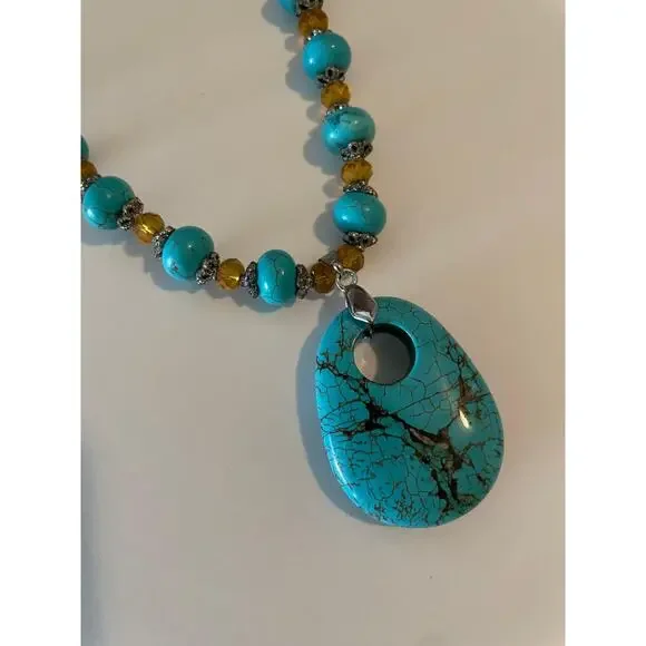 UGC Turquoise Teardrop Pendant - Picture 4 of 5